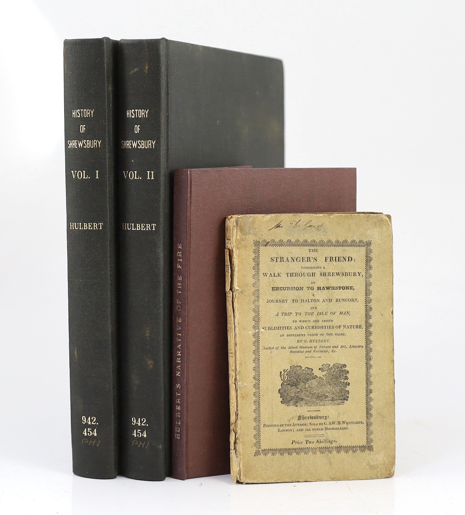 SALOP: Hulbert, Charles - The Stranger's Friend: comprising a walk through Shrewsbury, an Excursion to Hawkstone ... and a Trip to the Isle of Man ... 7 plates and text engravings